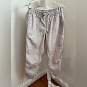 Vuori Vintage Ripstop Mid Rise Raw Hem Ankle Pant in Suede Size Small